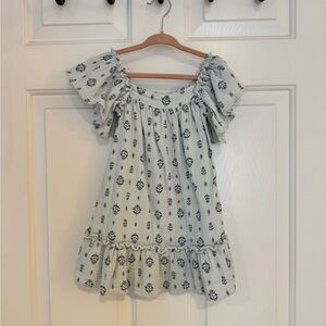 Floral White Kids Casual Dress